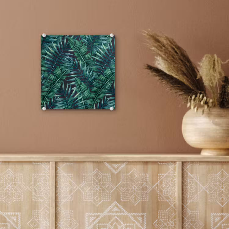 Bladeren - Inductie beschermer - Jungle - Tropical plexiglas 5mm klein -sfeer5