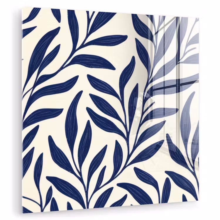 Bladeren - Klimop - Donkerblauw plexiglas 5mm klein -zzzproduct_nieuw