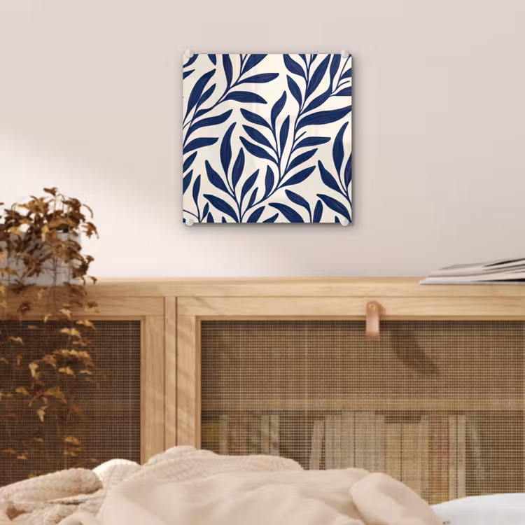 Bladeren - Klimop - Donkerblauw plexiglas 5mm klein -sfeer4