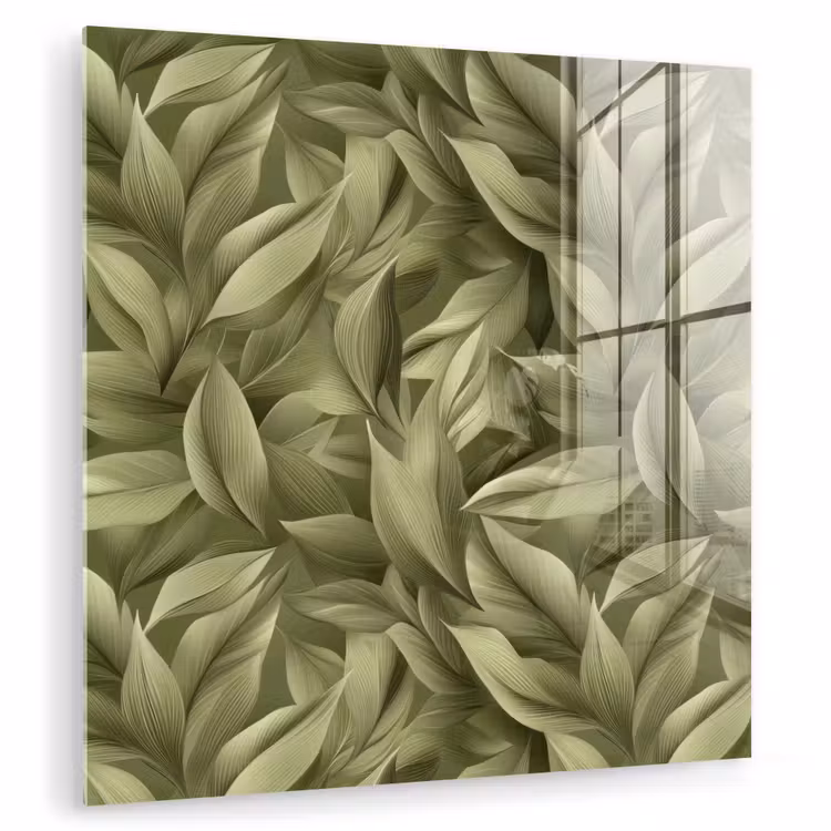 Bladeren - Modern - Groen plexiglas 5mm klein 11 -zzzproduct_nieuw