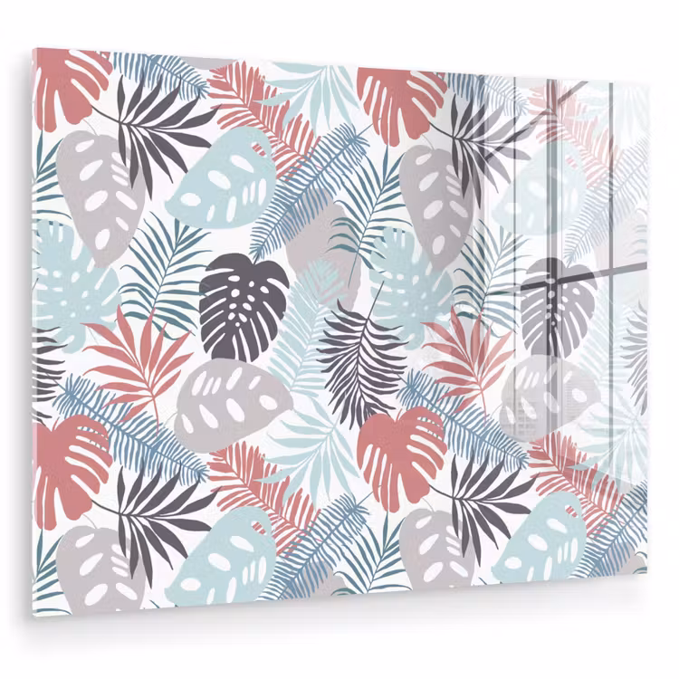 Inductie beschermer - Bladeren - Pastel - Jungle - Afdekplaat voor kookplaat plexiglas 5mm klein -zzzproduct_nieuw