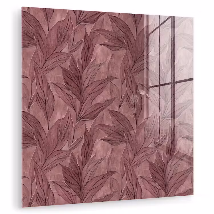 Bladeren - Patroon - Paars plexiglas 5mm klein 11 -zzzproduct_nieuw
