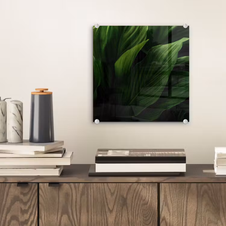 Bladeren - Schaduw - Groen - Textuur plexiglas 5mm klein -sfeer1