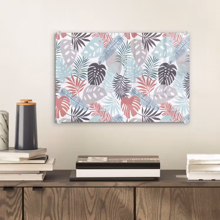 Bladeren - Tropical - Pastel - Jungle plexiglas 5mm klein -sfeer1