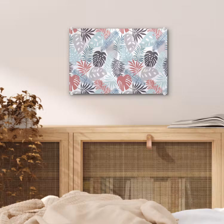 Bladeren - Tropical - Pastel - Jungle plexiglas 5mm klein -sfeer4