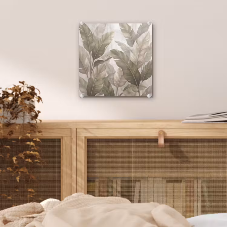 Bladeren - Tropisch - Natuur - Abstract - Beige plexiglas 5mm klein -sfeer4