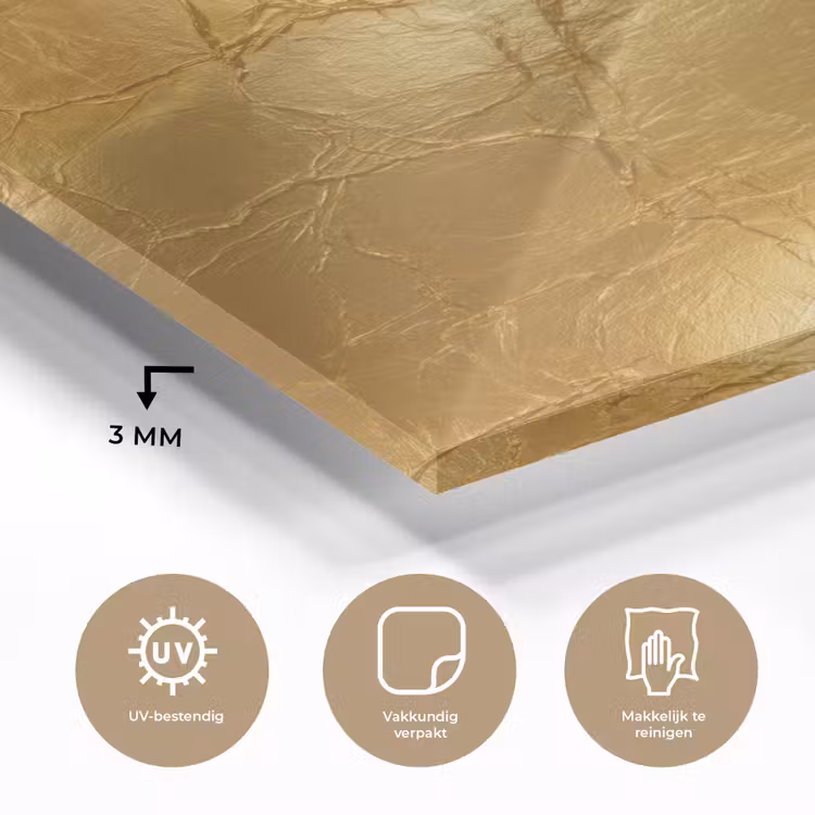 Bladgoud - Vintage - Textuur - Warm Goud plexiglas 5mm klein 11 -sfeer2