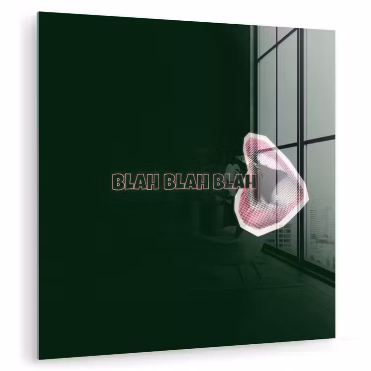 BLAH BLAH BLAH - Mond - Groen plexiglas 5mm klein -zzzproduct_nieuw
