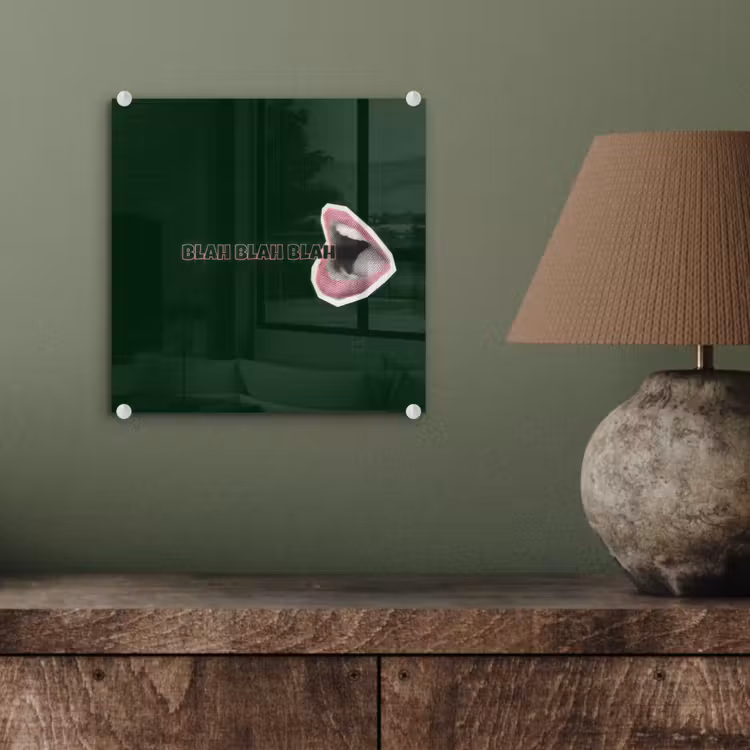 BLAH BLAH BLAH - Mond - Groen plexiglas 5mm klein -sfeer3