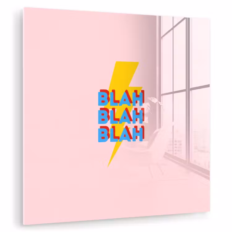 Blah - Bliksem - Roze plexiglas 5mm klein -zzzproduct_nieuw