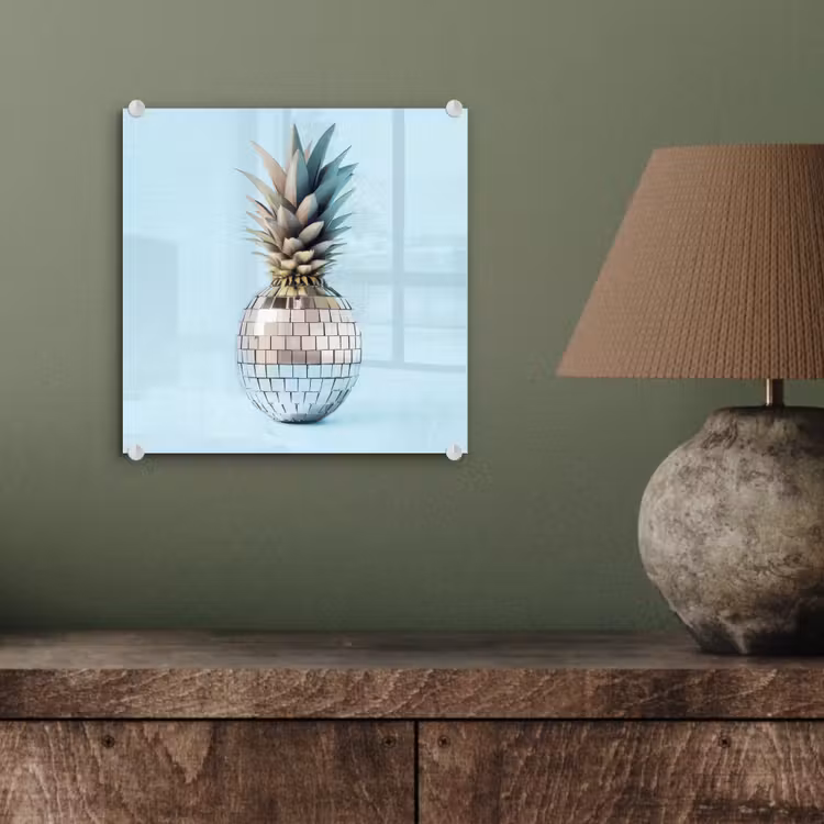 Blauw - Ananas - Disco - Discobal plexiglas 5mm klein -sfeer3