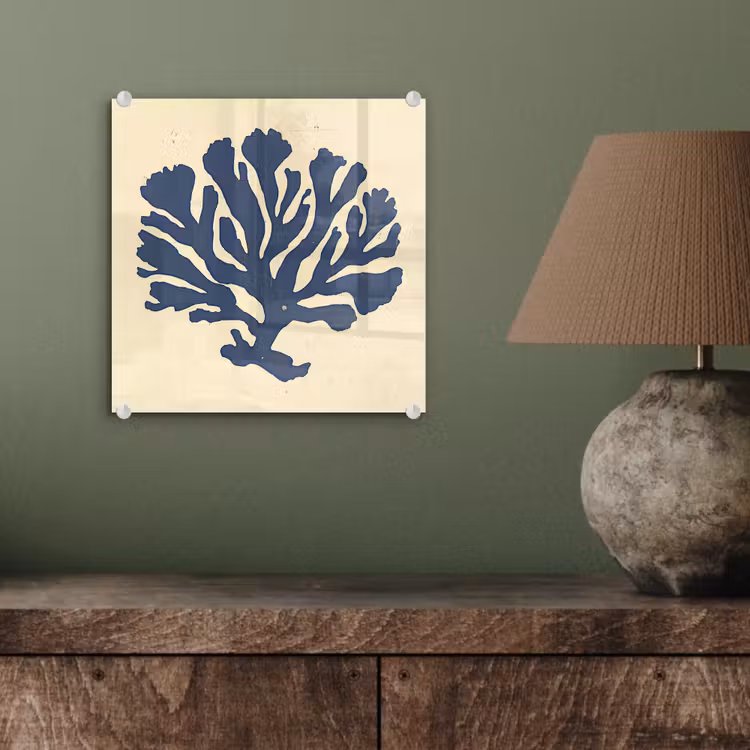 Blauw koraal - Vertakkingen - Beige plexiglas 5mm klein -sfeer3