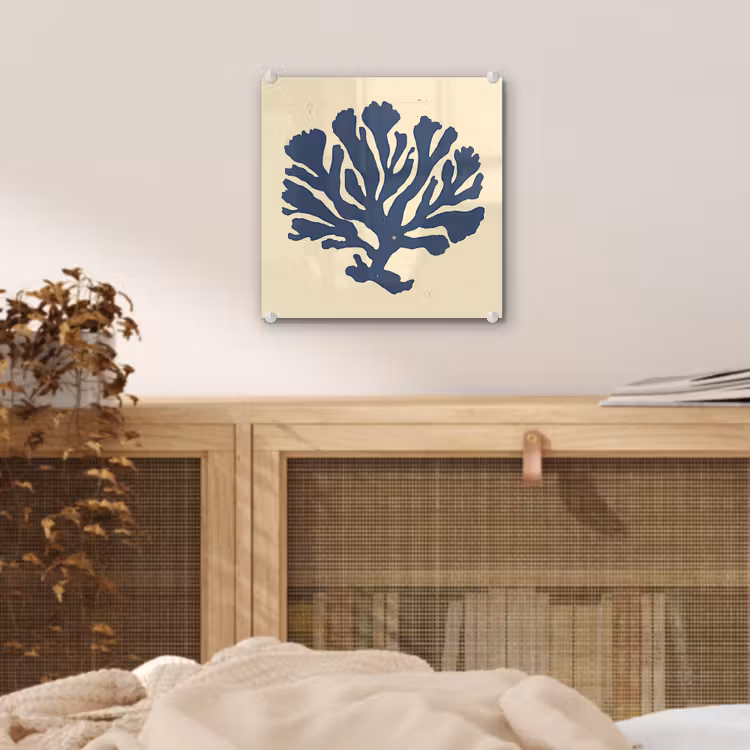 Blauw koraal - Vertakkingen - Beige plexiglas 5mm klein -sfeer4