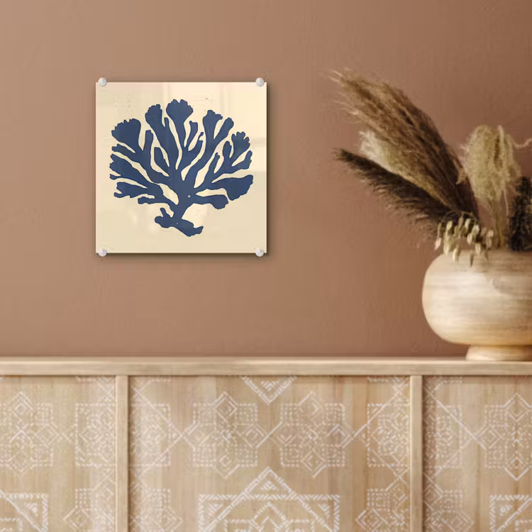 Blauw koraal - Vertakkingen - Beige plexiglas 5mm klein -sfeer5