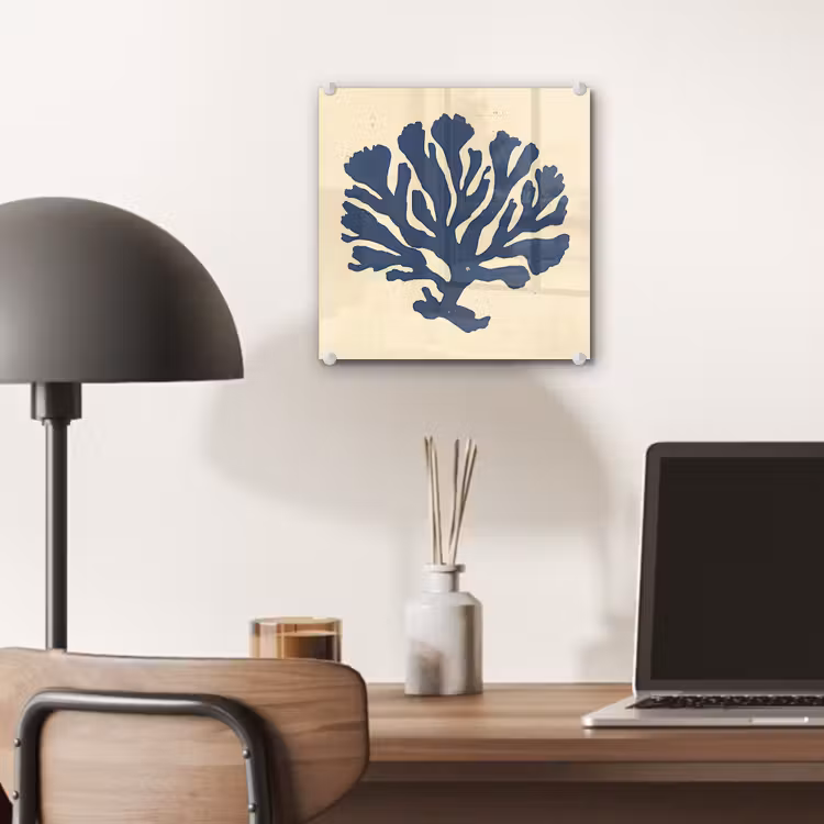 Blauw koraal - Vertakkingen - Beige plexiglas 5mm klein -sfeer6