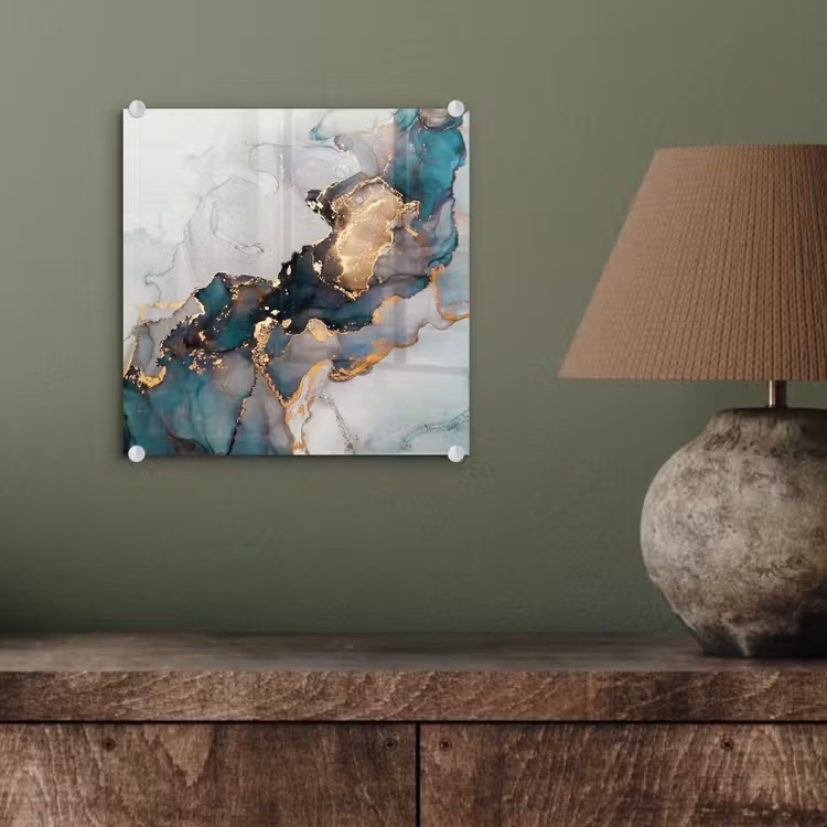 Blauw - Marmer - Goud plexiglas 5mm klein -sfeer3