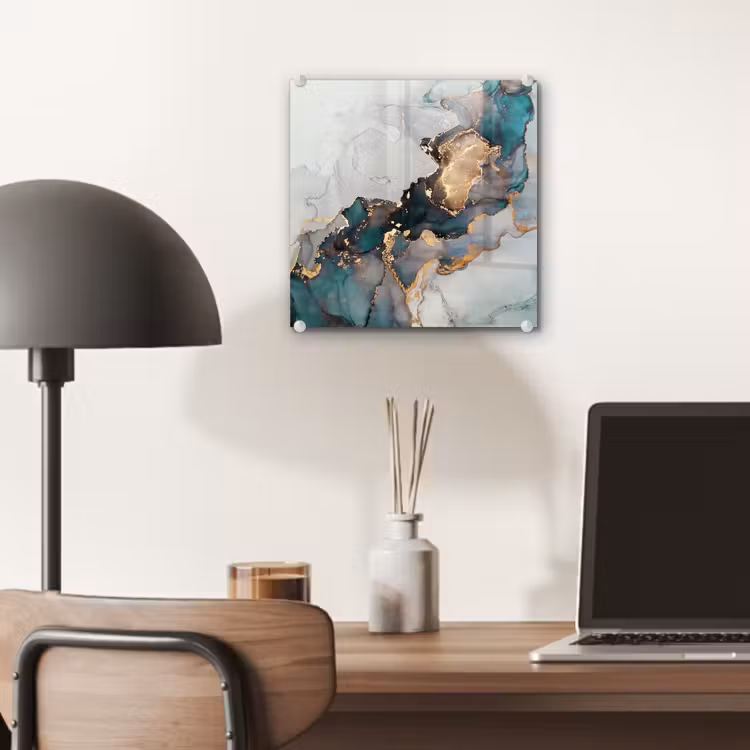 Blauw - Marmer - Goud plexiglas 5mm klein -sfeer6