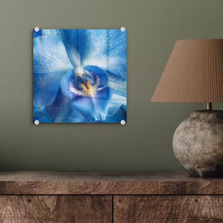 Blauw - Orchidee - Elegeant plexiglas 5mm klein -sfeer3