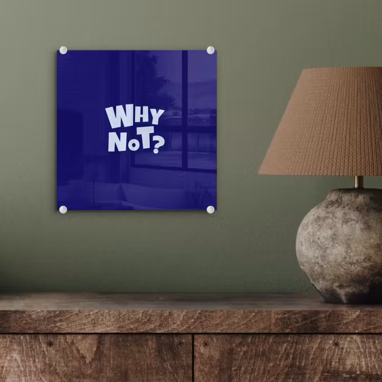 Blauw - Why not - Minimalistisch plexiglas 5mm klein -sfeer3