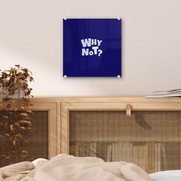 Blauw - Why not - Minimalistisch plexiglas 5mm klein -sfeer4