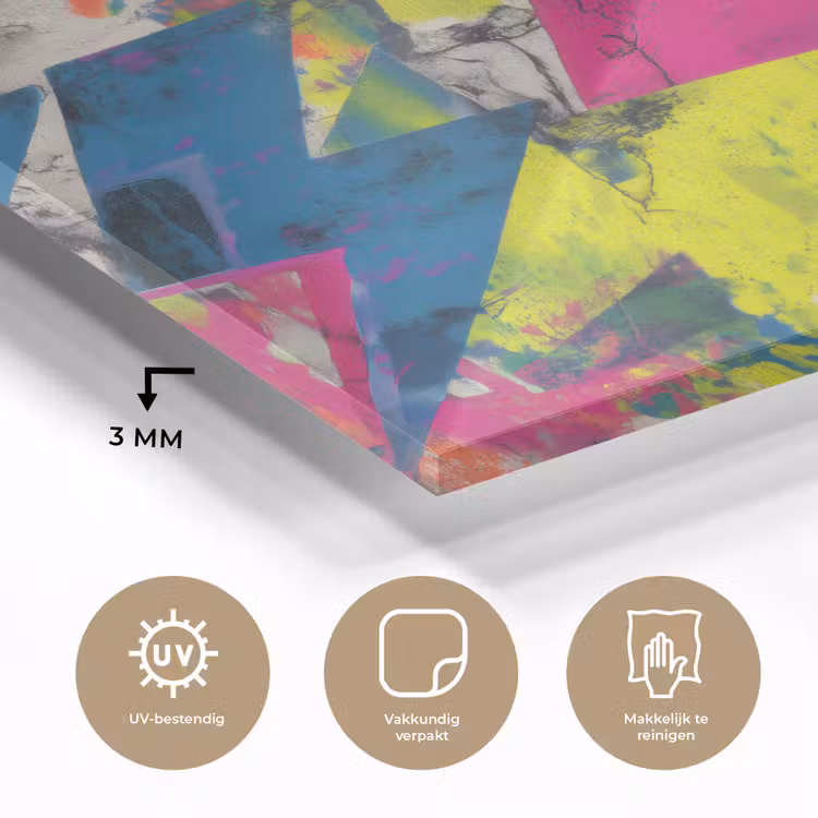 Bliksemschichten - Patroon - Marmer - Kleuren plexiglas 5mm klein -sfeer2