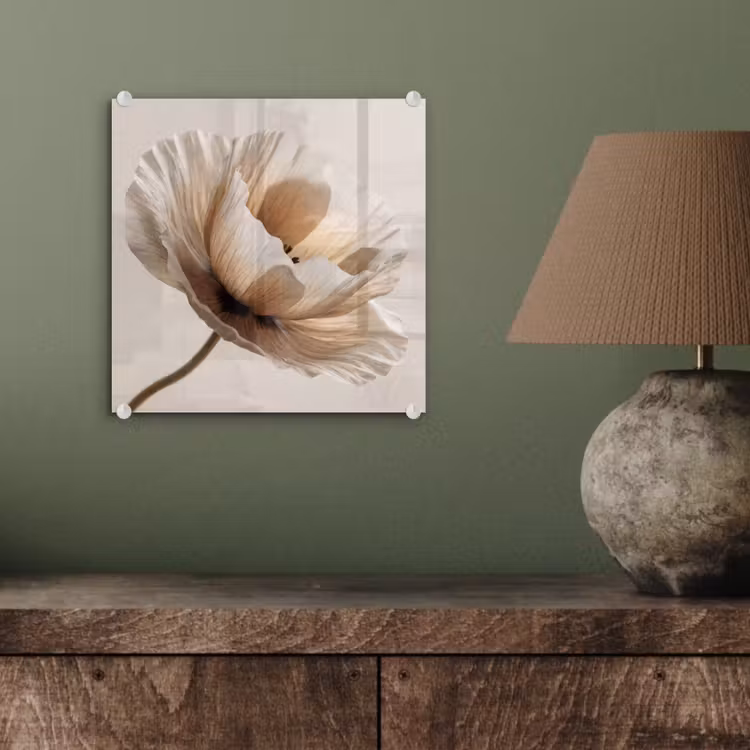 Bloem - Beige - Crème plexiglas 5mm klein -sfeer3