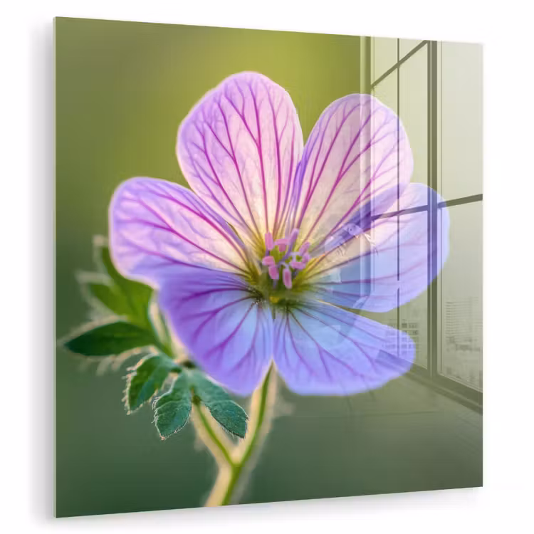 Bloem - Close up - Paars plexiglas 5mm klein -zzzproduct_nieuw