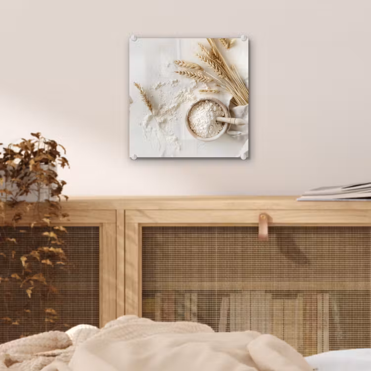 Bloem - Hout - Tarwe plexiglas 5mm klein -sfeer4