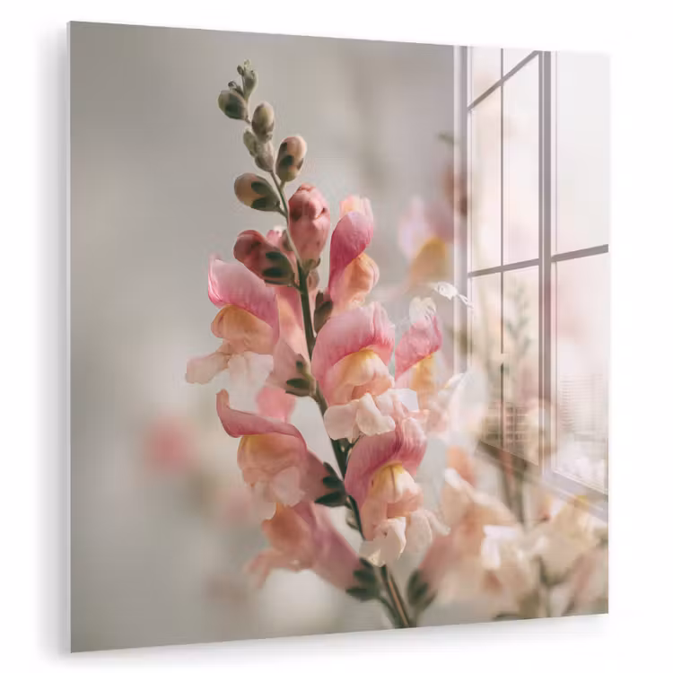 Bloem - Leeuwenbek - Roze - Stengel plexiglas 5mm klein -zzzproduct_nieuw