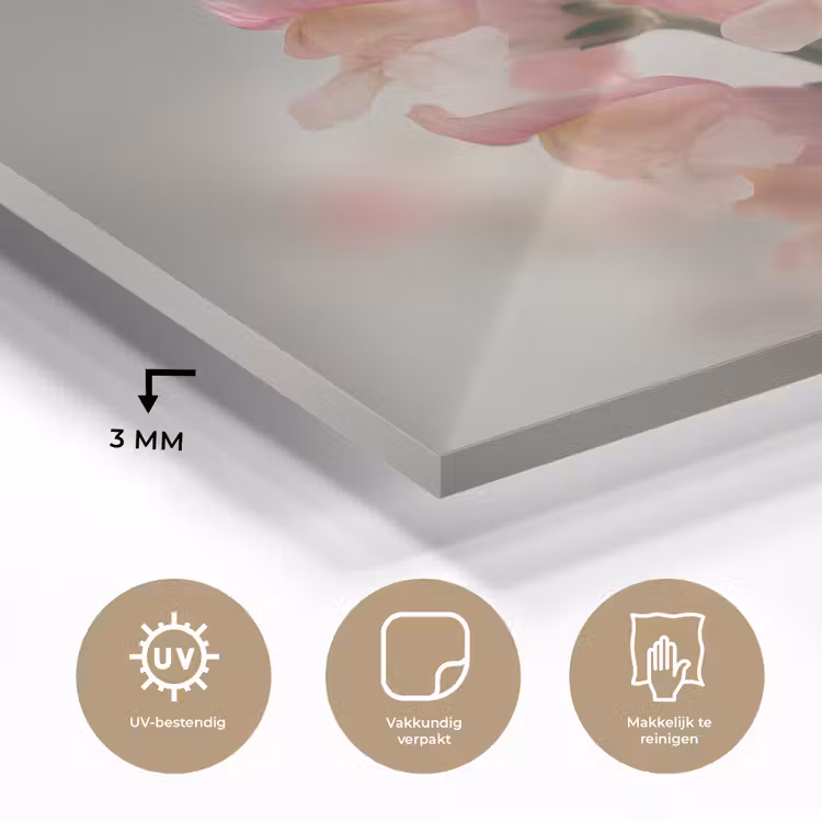 Bloem - Leeuwenbek - Roze - Stengel plexiglas 5mm klein -sfeer2