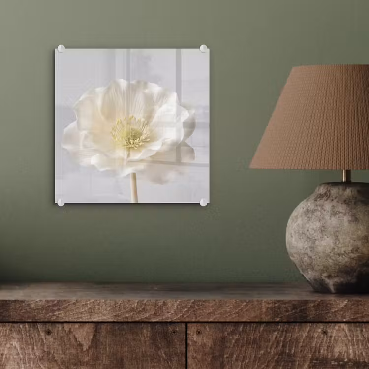 Bloem - Minimalistisch -Wit plexiglas 5mm klein -sfeer3