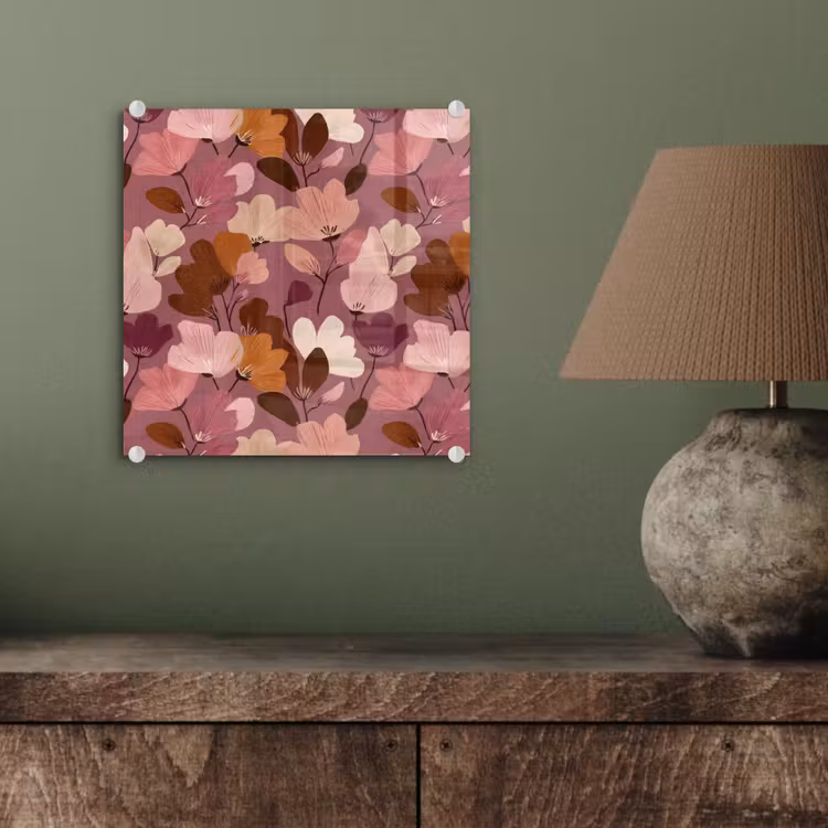 Bloem - Patroon - Roze plexiglas 5mm klein 11 -sfeer3