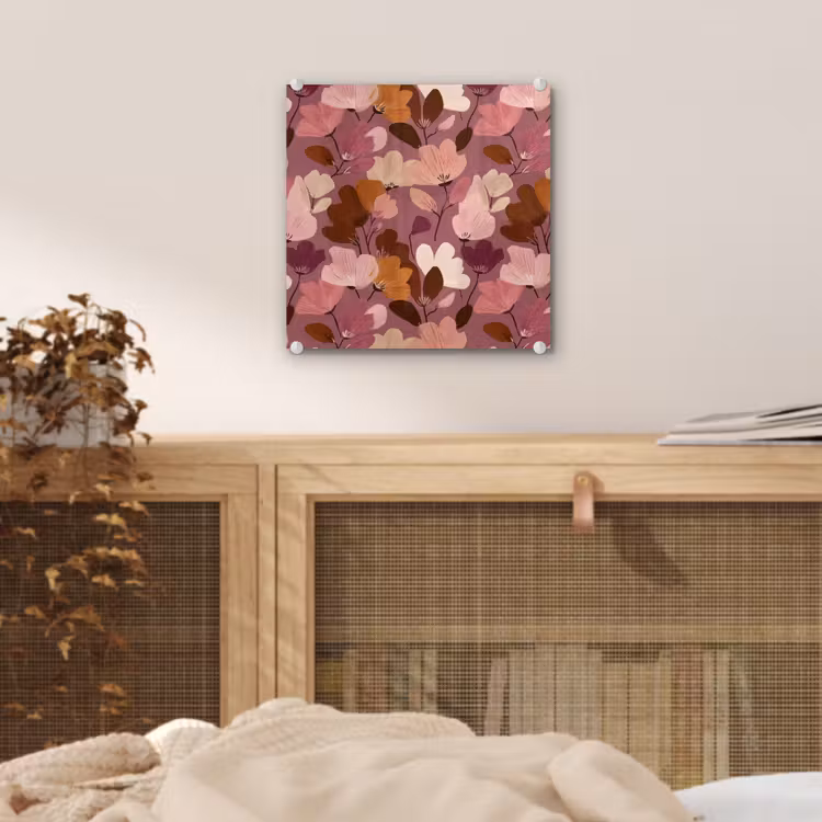 Bloem - Patroon - Roze plexiglas 5mm klein 11 -sfeer4