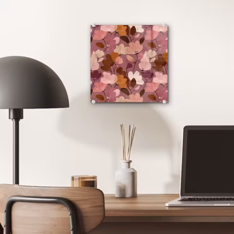 Bloem - Patroon - Roze plexiglas 5mm klein 11 -sfeer6