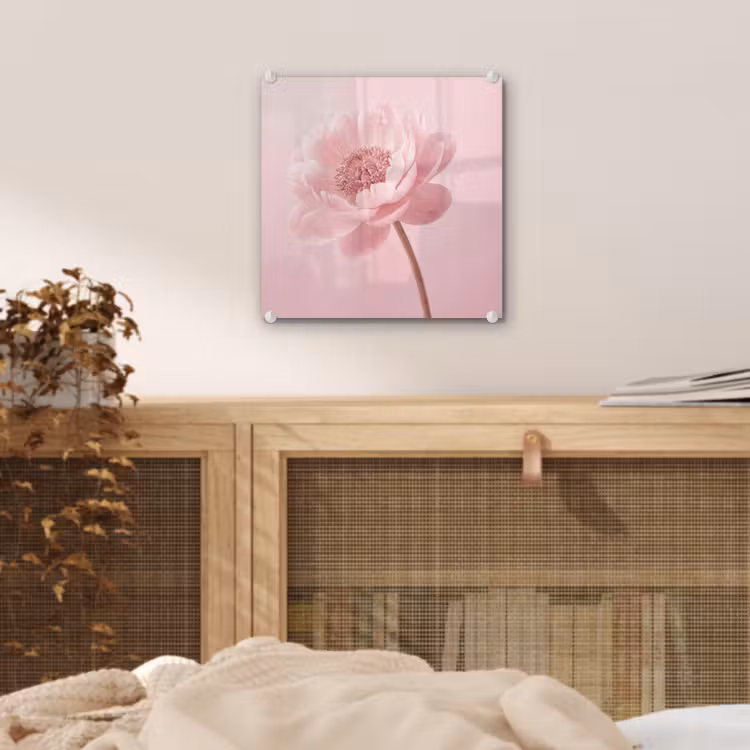 Bloem - Pioenroos - Roze plexiglas 5mm klein -sfeer4