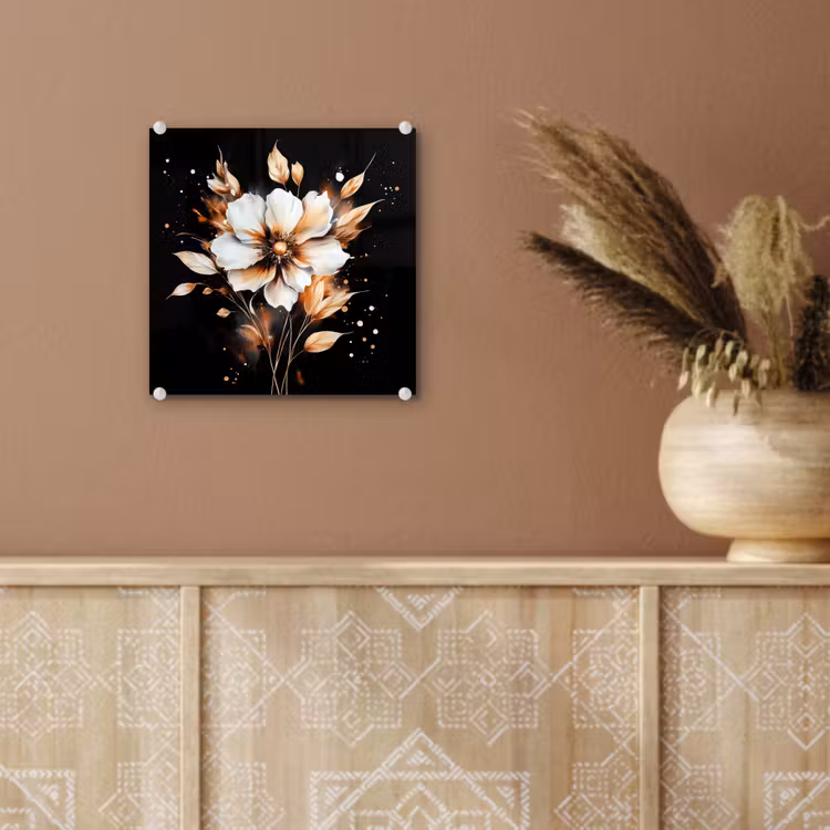 Bloem - Verf - Goud - Graffiti - Modern plexiglas 5mm klein -sfeer5