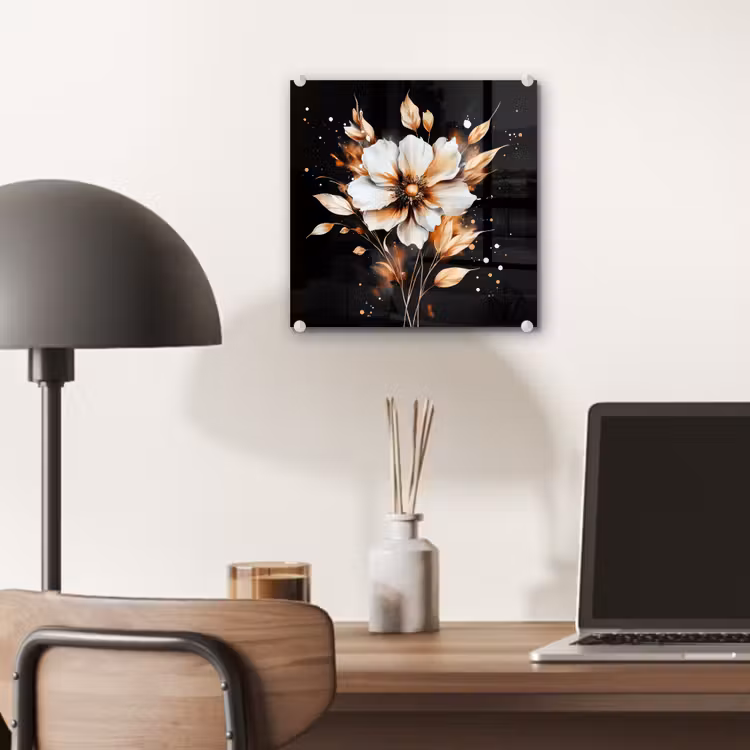Bloem - Verf - Goud - Graffiti - Modern plexiglas 5mm klein -sfeer6