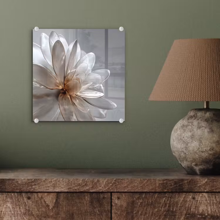 Bloem - Wit - Neutraal plexiglas 5mm klein -sfeer3