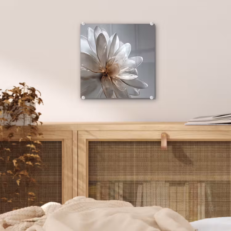 Bloem - Wit - Neutraal plexiglas 5mm klein -sfeer4