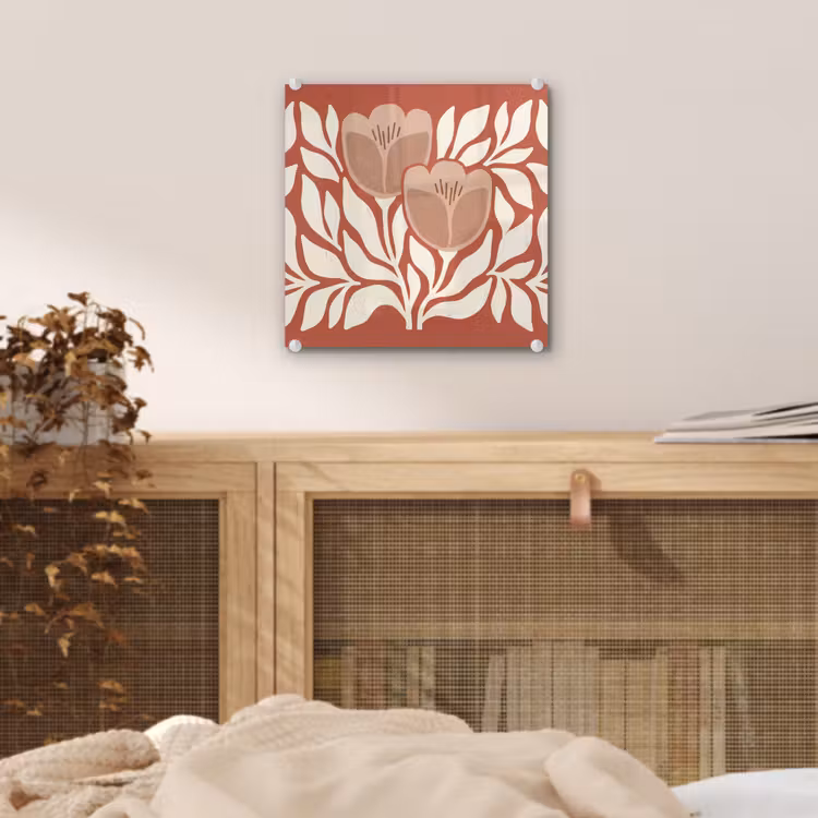 Bloemen - Abstract - Modern - Beige - Natuur plexiglas 5mm klein -sfeer4