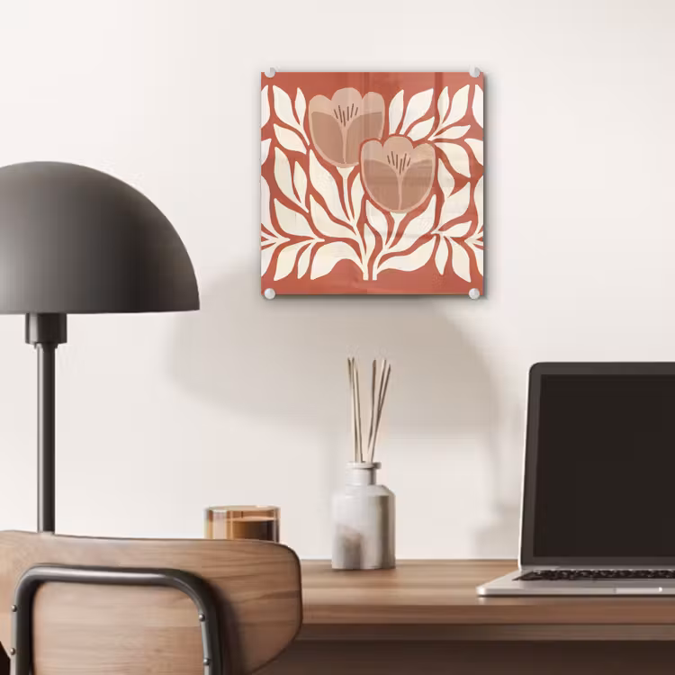 Bloemen - Abstract - Modern - Beige - Natuur plexiglas 5mm klein -sfeer6