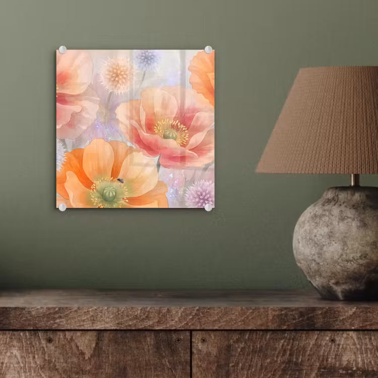 Bloemen - Aquarel - Natuur - Modern - Kleurrijk plexiglas 5mm klein -sfeer3