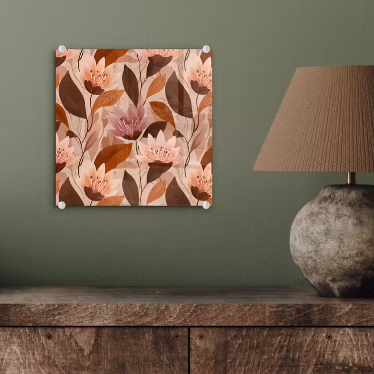 Bloemen - Bladeren - Bruin plexiglas 5mm klein 11 -sfeer3