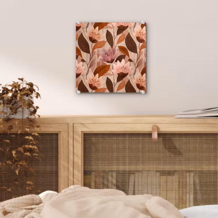 Bloemen - Bladeren - Bruin plexiglas 5mm klein 11 -sfeer4