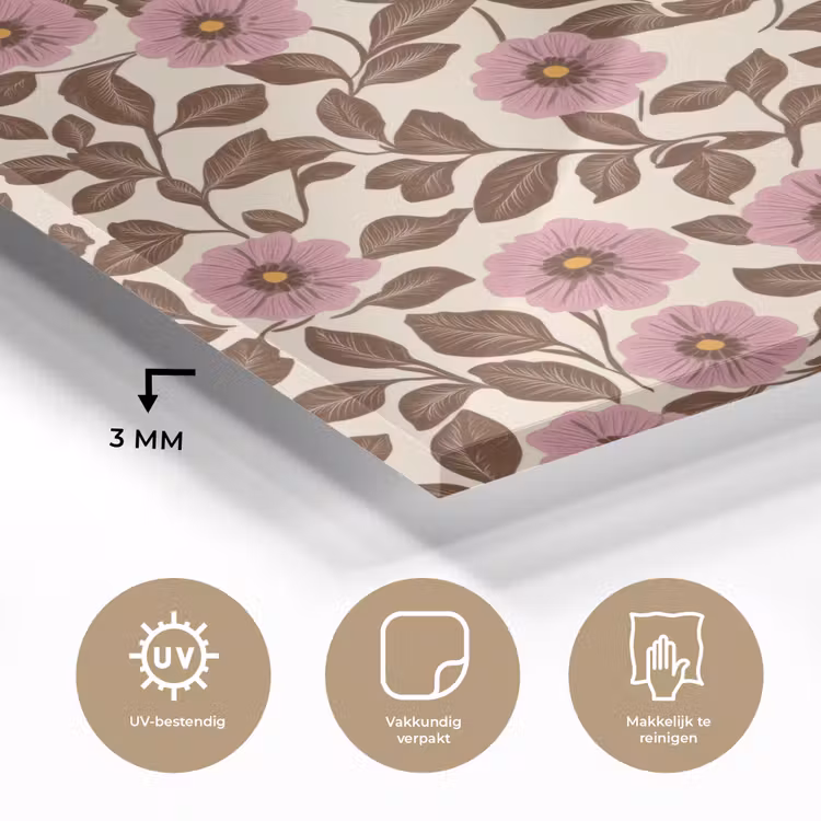 Bloemen - Bladeren - Kleurrijk plexiglas 5mm klein 11 -sfeer2