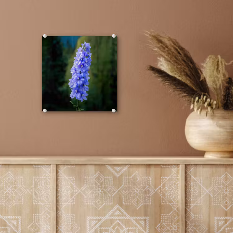 Bloemen - Blauw - Dennenboom plexiglas 5mm klein -sfeer5