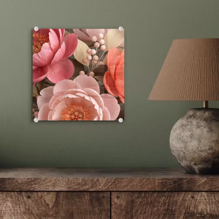 Bloemen - Bloesem - Zacht - Koraal - Decoratie plexiglas 5mm klein -sfeer3