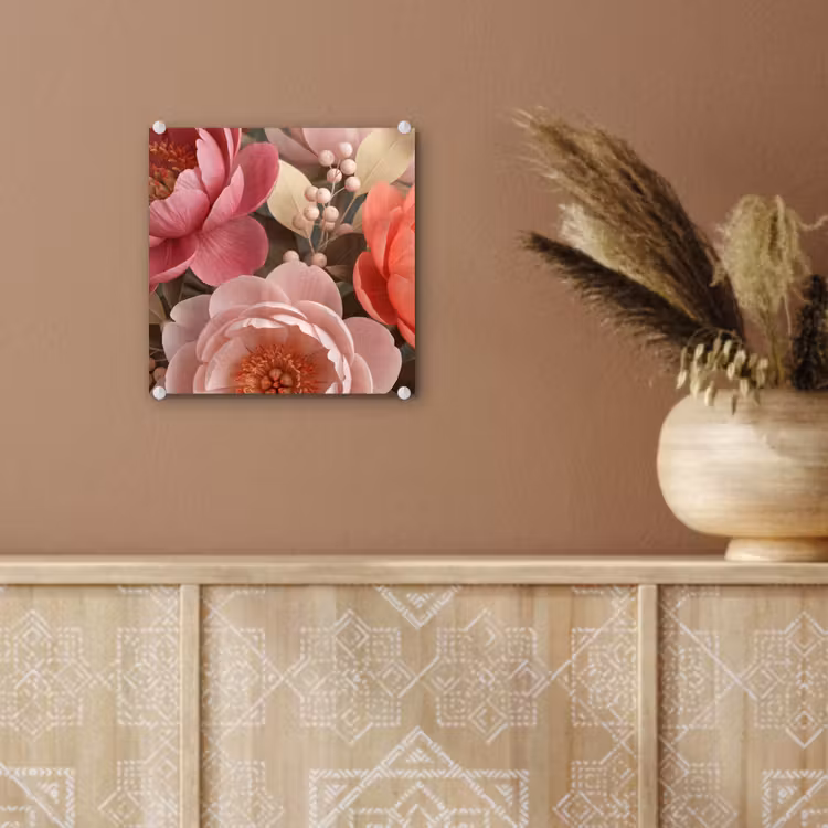 Bloemen - Bloesem - Zacht - Koraal - Decoratie plexiglas 5mm klein -sfeer5
