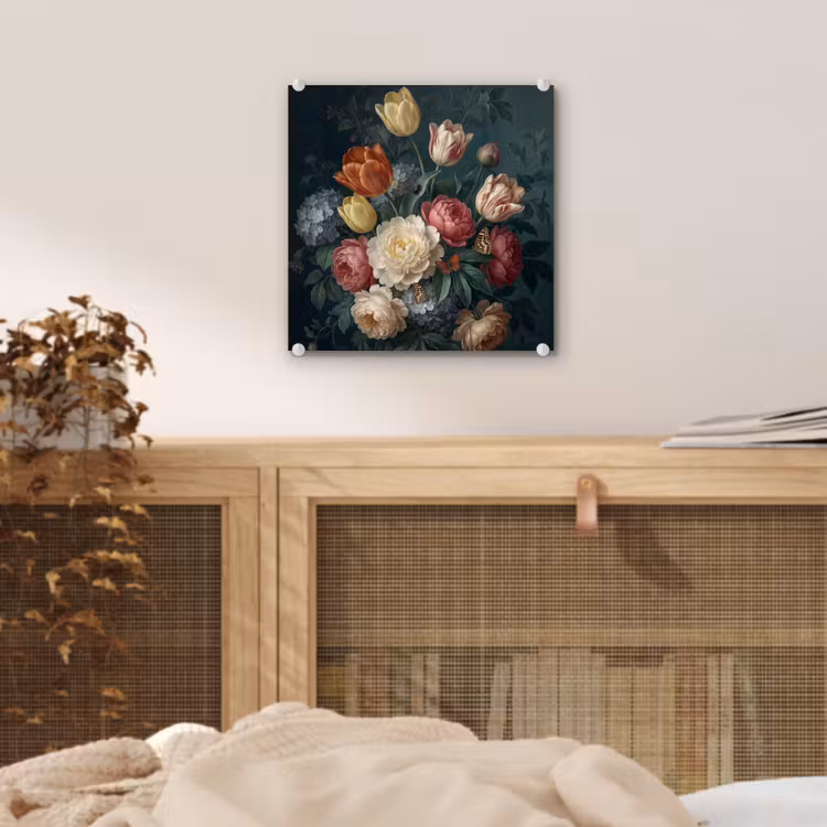 Bloemen - Boeket - Natuur - Klassiek - Donker plexiglas 5mm klein -sfeer4