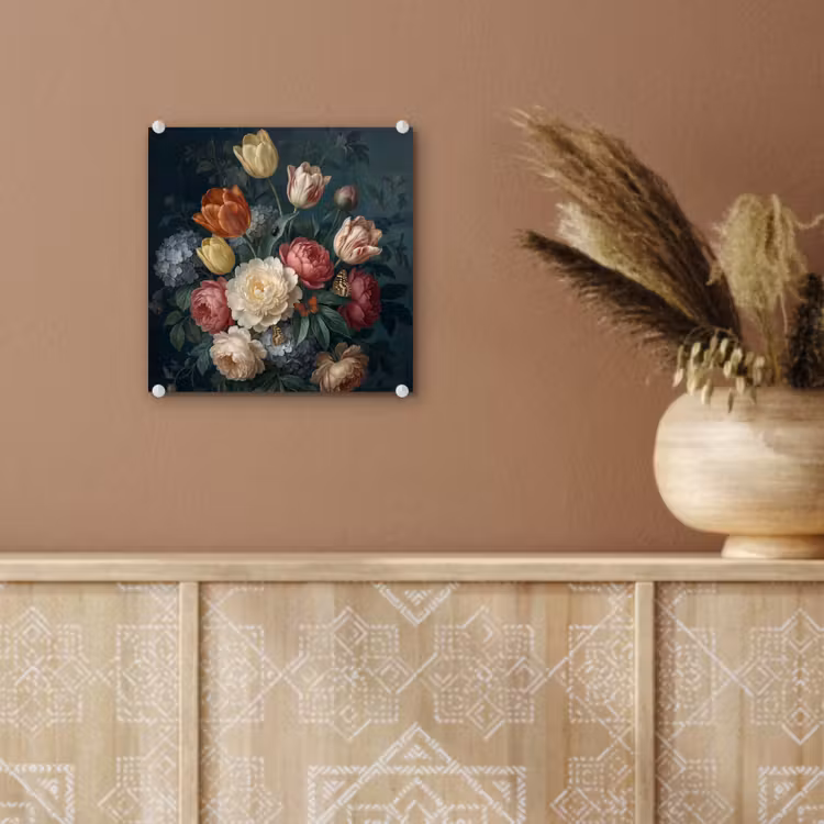 Bloemen - Boeket - Natuur - Klassiek - Donker plexiglas 5mm klein -sfeer5